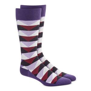 ALFANI Mens Purple Abstract Print SeamlessDress Over The Calf Socks 10-13